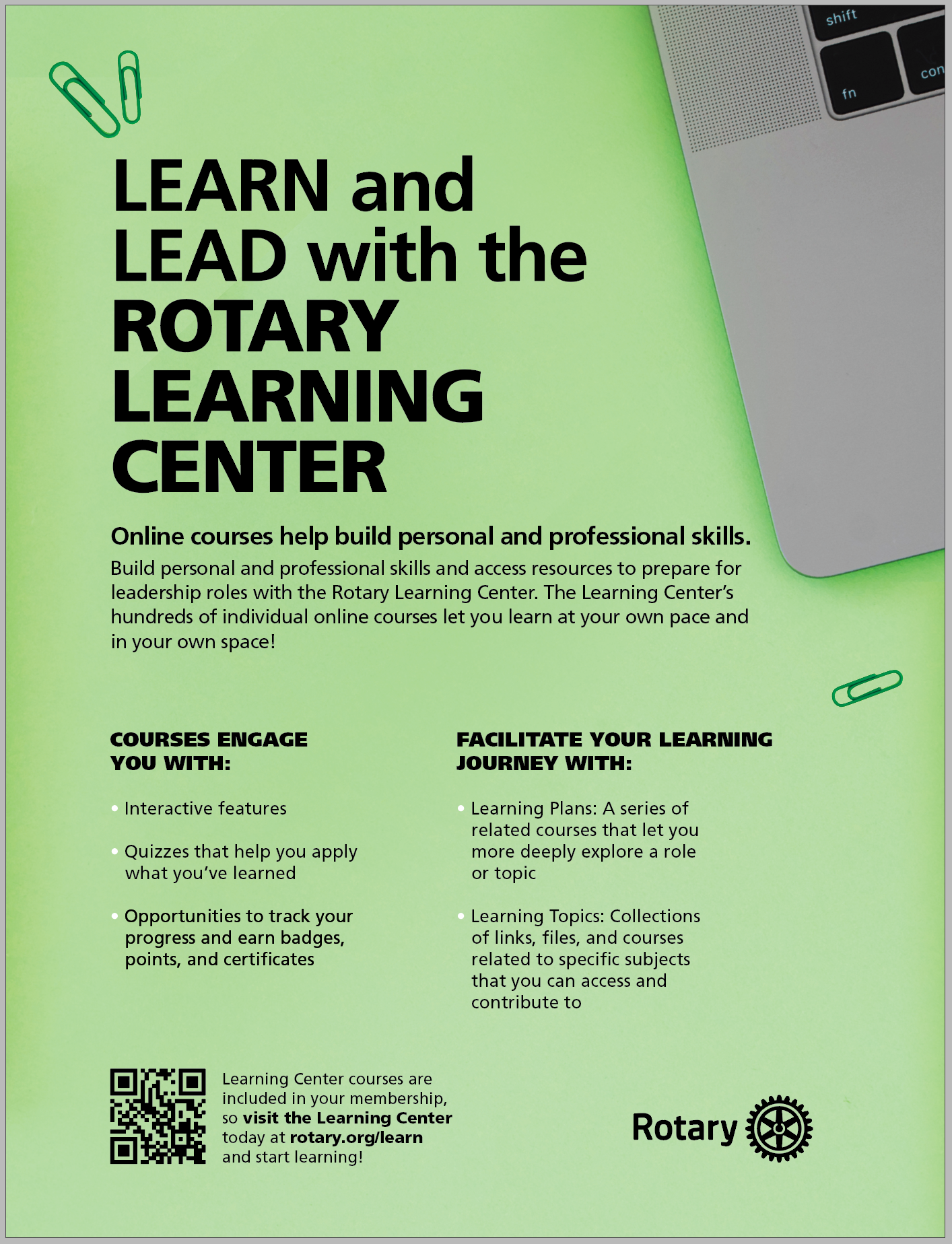 Rotary flyers and posters cover