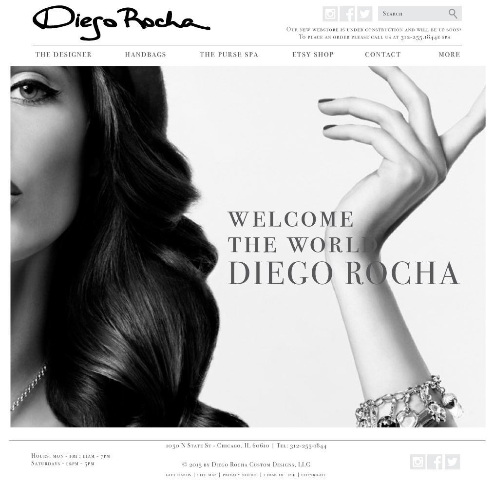 Diego Rocha website cover layout